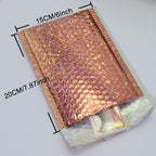 10PCS Holographic Metallic Bubble Mailer Laser Gift Bags Glamour Colorful Foil Bubble Envelopes Padded Shipping Mailing Envelope
