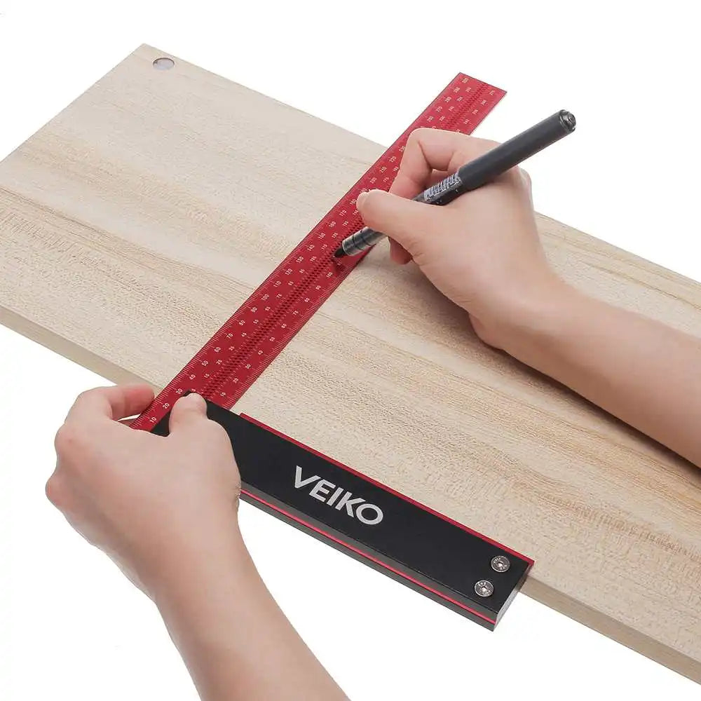 Precision Square 300mm T Speed Measurements Ruler for Measuring and Marking Woodworking Carpenters Framing Carpentry Use