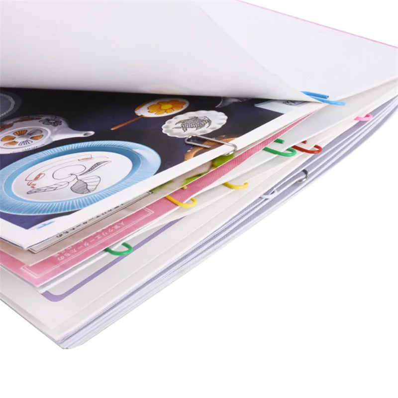 High Quality Golden Notebook Bookmark binder Paperclips Accessories Paper Clips Binding Office Stationary Supplies