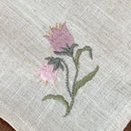 Varieties Flower,  Garden Embroidered Linen Look Floral Napkins, Placemats, Table Napkin, Hotel, Airbnb, Gift Restaurant