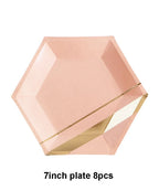 Black Series Gold Blocking Disposable Tableware Party Paper Plates Napkins Cups Straws Birthday Party Wedding New Year Decor