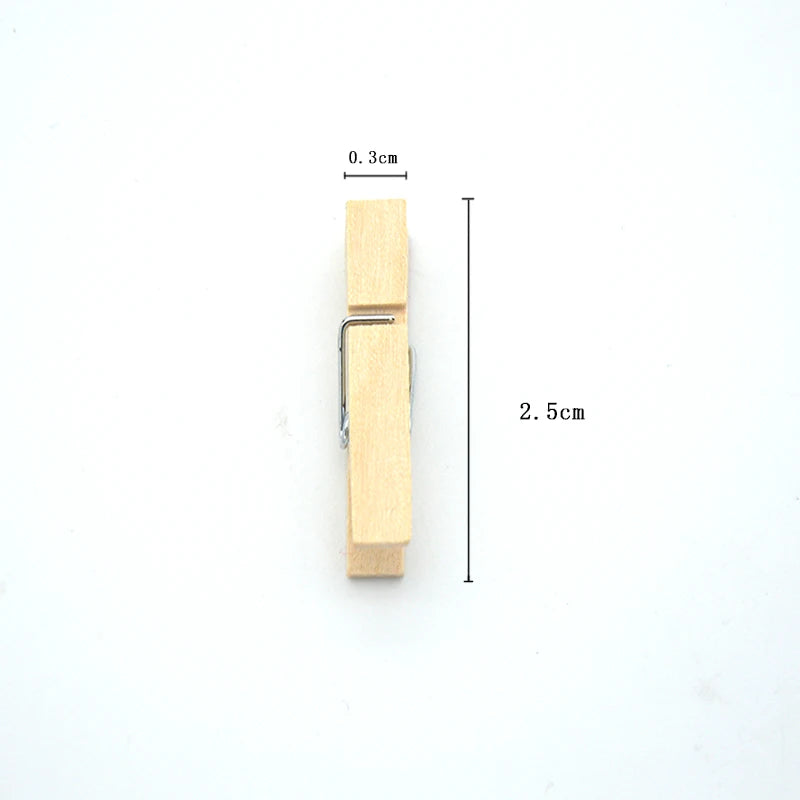 1/20/30/50 PCS Different Sizes 25mm/35mm/44mm/150mm Natural Wooden Clips For Photo Memo Office Clothespin Craft Decoration Pegs