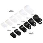 100PCS R-Type Nylon Cable Clamp Plastic P Clips Black Nylon Fasteners Cable Mounting Fix Hardware Electrical Fittings