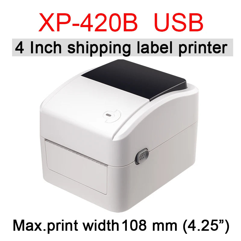 XP-460B/420B 4inch Shipping Label/Express/Thermal Barcode Label Printer Compatible with Shipping Label 4x6 Inches Label