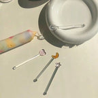 Glass Stirring Rod Moon Star Shape Stir Bar Coffee Cocktail Mixing Sticks Home Party Transparent Aesthetic Cocktail Muddler