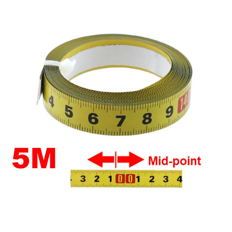Metric Steel  Miter Track Tape Measure 0.5'' Self Adhesive Scale Ruler Tape 1-5M For Router Table Saw T-Track Woodworking Tools