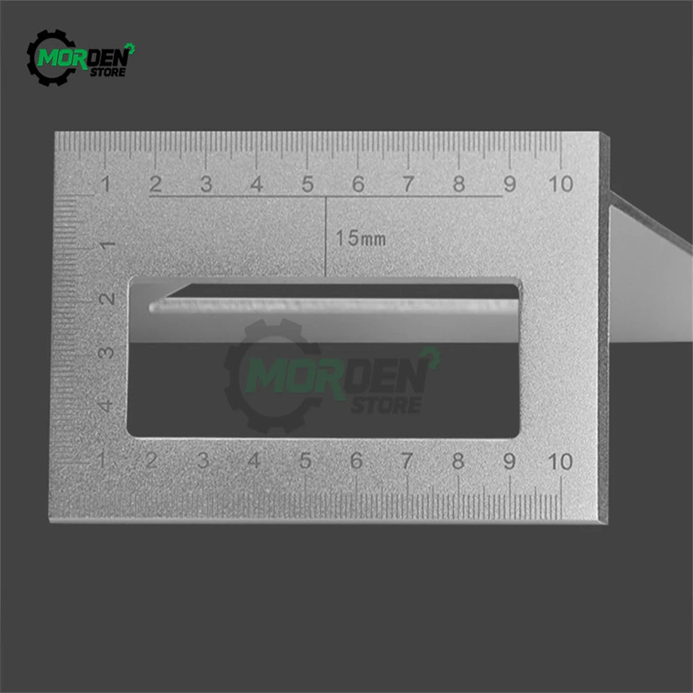Aluminum Woodwork Scriber T Ruler Multifunction Square 45/90 Degree Gauge Angle Ruler Measuring Woodworking Tool