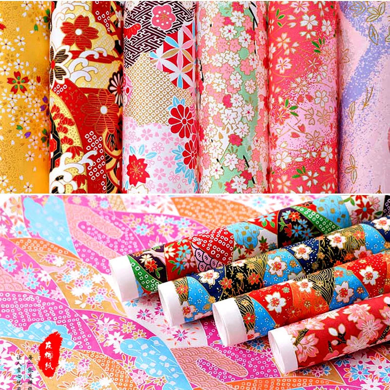 Origami Japanese Chiyogami Yunzen Paper, Hand-silk Screened Craft Paper For Gift Wrapping Box Doll Decoration 20 Sheets