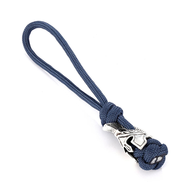 Supretu Men Vikings Lanyard Keychain Spartan Warrior Accessories Woven Rope Knife Car Keyring Handmade Bag Pendant Jewelery Gift