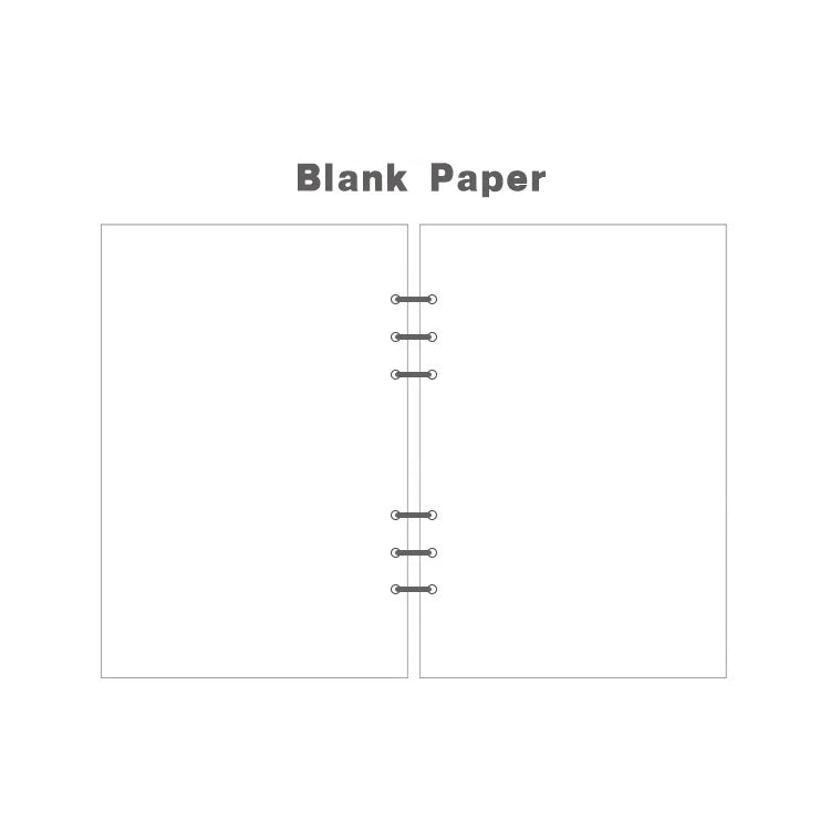 45 Sheets A5 A6A7 Loose Leaf Notebook Refill Spiral Binder Inner Page Weekly Monthly To Do Line Dot Grid Inside Paper Stationery