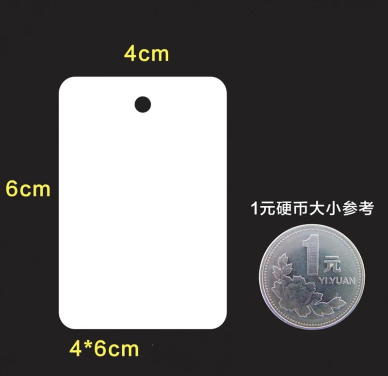 50pcs 5x5/6x9/3x4cm White Blank Paper Marking Blank Price Tags  For Diy Jewelry Display Necklace Cards Hang Favor Label Tag