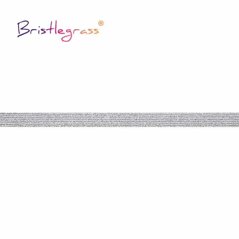 BRISTLEGRASS 2 5 10 Yard Flat Skinny Elastic Cord 1/4" 6mm Latex Rubber Bands Stretch String Notebook Ear Loop Dress Sewing Trim