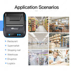 Milestone 80mm 2inch Wireless Bluetooth Thermal  Receipt Printer Receipt Label Maker Portable Sticker Label Printer Portable