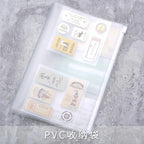 Traveler's Notebook PVC Storage Bag Pouch with Zipper Card Pocket Portable A5/Standard Size Passport Folder - 4 Sizes Available
