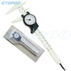 0-150MM 6inch Pure Plastic Vernier Caliper with Dial Plastic Dial Caliper Gauge Digital Caliper Micrometer Thickness Gauge
