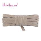 BRISTLEGRASS 2 5 10 Yard 1/4" 6mm Flat Skinny Elastic Cord Glitter Latex Rubber Band Rope Notebook Earloop Dress DIY Sewing Trim