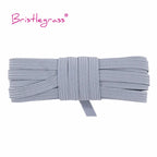 BRISTLEGRASS 2 5 10 Yard 1/4" 6mm Flat Skinny Elastic Cord Glitter Latex Rubber Band Rope Notebook Earloop Dress DIY Sewing Trim