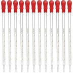 0.5ml 1ml 2ml 3ml 1PC Borosilicate Glass Dropper Graduated Pipette Laboratory Liquid Pipettors Red Rubber Head Glassware Pipet