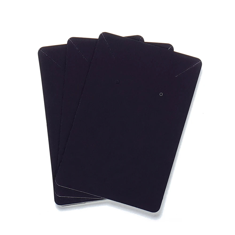 50pcs 6x9cm Earrings Necklaces Display Cards Ear Studs Blank Kraft Paper Card for Jewelry Packaging Hang Price Tag Card Holder