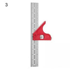T-type Hole Ruler Professional Combination Square Angle Ruler Adjustable Protractor Right Angle Ruler Carpenter Measuring Tools