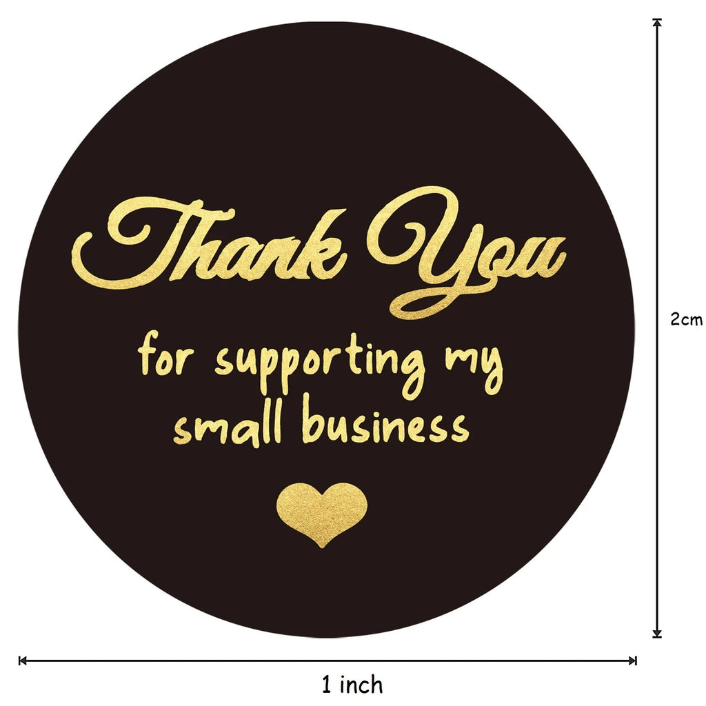 100-500pcs Laser Thank You Stickers for Small Business Holographic Silver Adhesive Labels for Bags Boxes Envelope Mail GIft