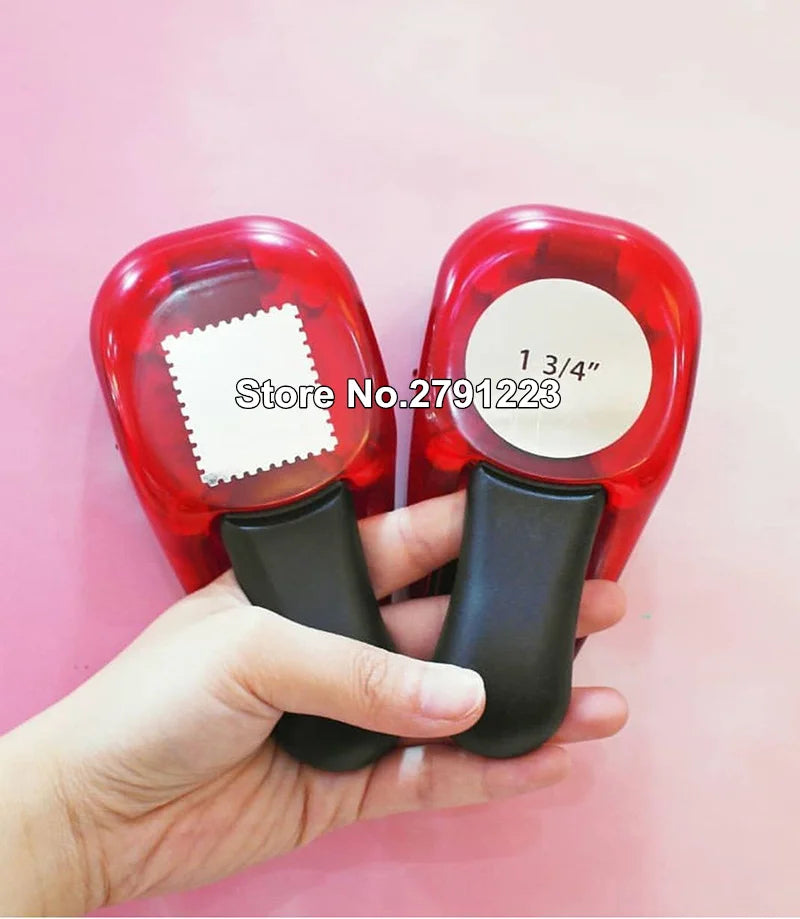 New Stamp shape Craft Punch Embossing Machine Round Hole Punch Toothed Puncher Embosser