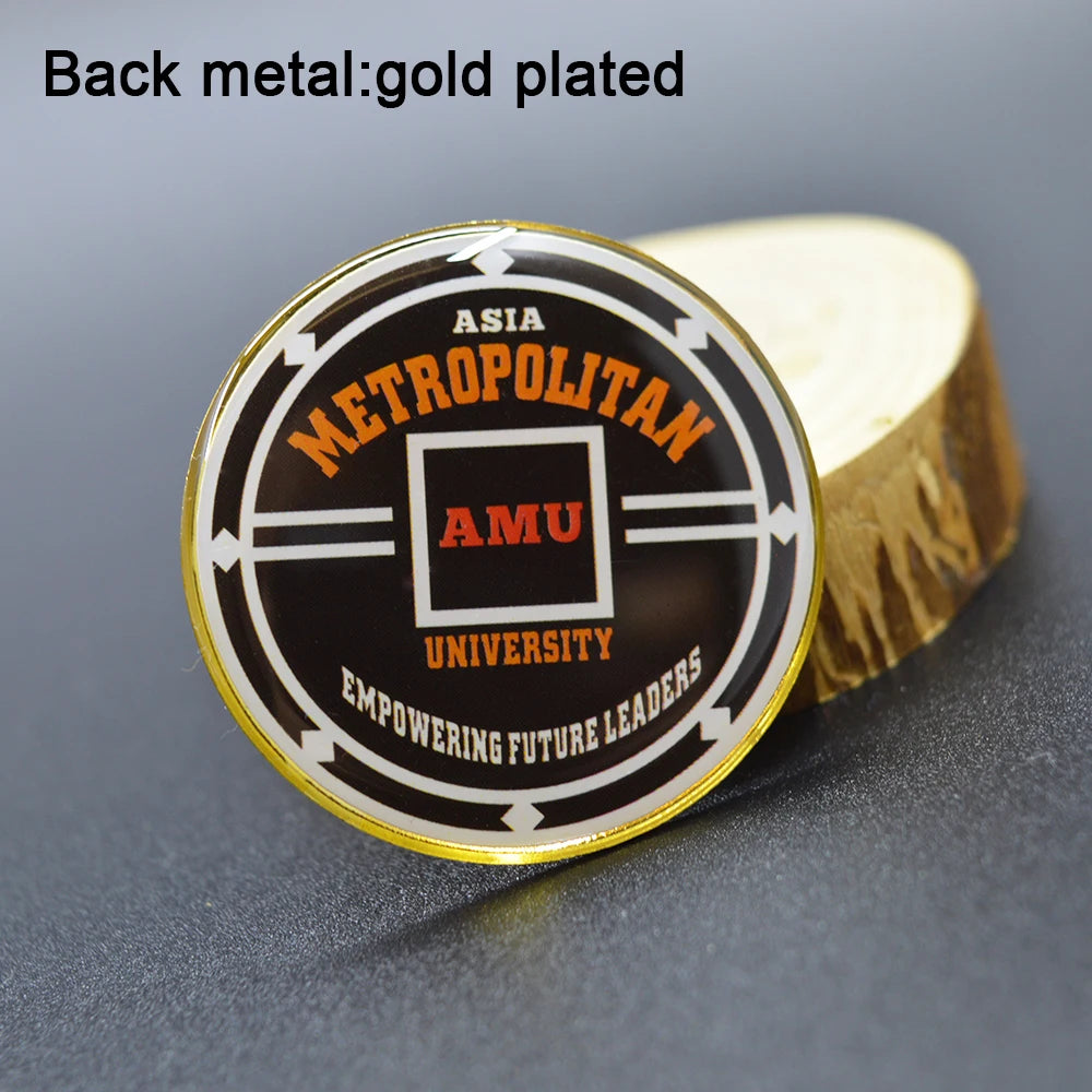 100pcs/lot Shirley custom metal badges lapel pins with epoxy resin domed Printed label pins name badge personalised