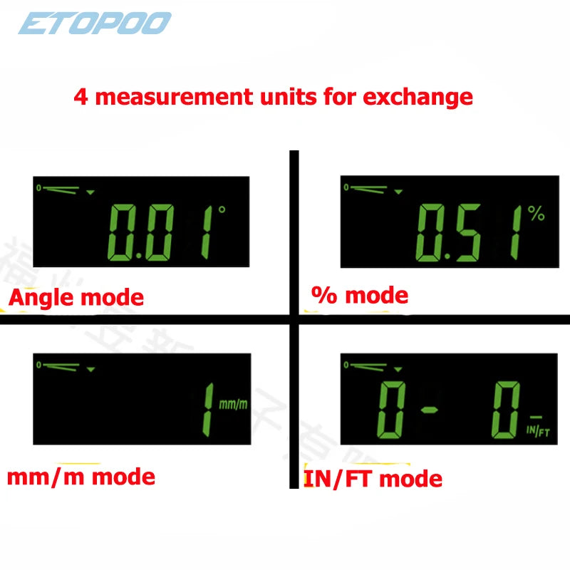 6inch Digital Level Electronic Protractor Inclinometer with Magnet Illuminate Level Angle Meter Gauge Level Box Inclinometer