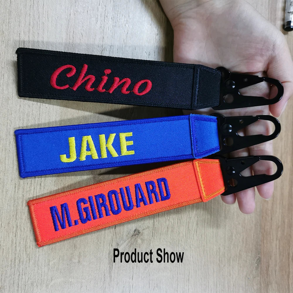 Customized Luggage Tag, Personalized Keychain, Name Patch, Embroidery Accessories for Suitcase and Bag, Luxury Eagle Beak Buckle