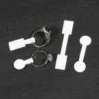 Wholesale 100 Pieces White Blank Price Tag Square Round Heads Paper Labels Sticker For Ring Necklace Bracelet Jewelry Display