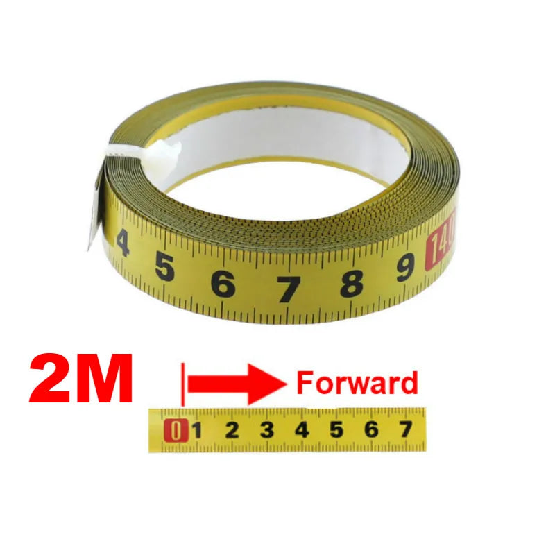 Metric Steel  Miter Track Tape Measure 0.5'' Self Adhesive Scale Ruler Tape 1-5M For Router Table Saw T-Track Woodworking Tools