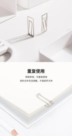 Nusign Paper Clip Silver Color Metal Document Binding Note Clips Bookmark Office Supplies