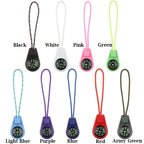 2Pcs EDC Mini Compas with Zipper Tail Rope Paracord Bracelet Gear Survival Keychain Camping Hiking Pocket Compasses Outdoor Tool