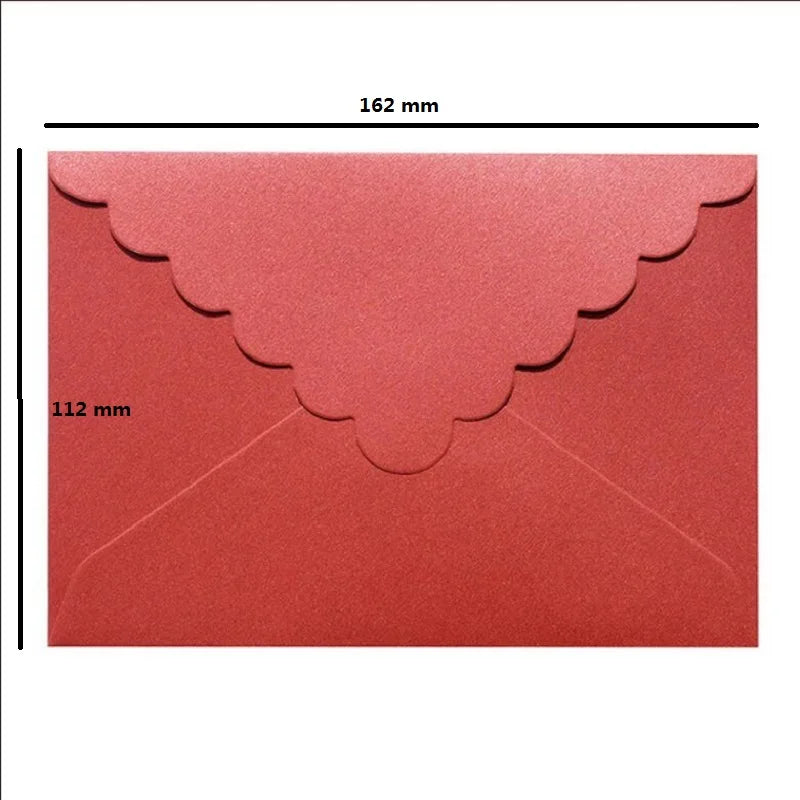 10Pcs Creative Wave Pattern Pearlescent Triangle Envelope Letterhead Special Design Envelope Dropshipping 11*16cm