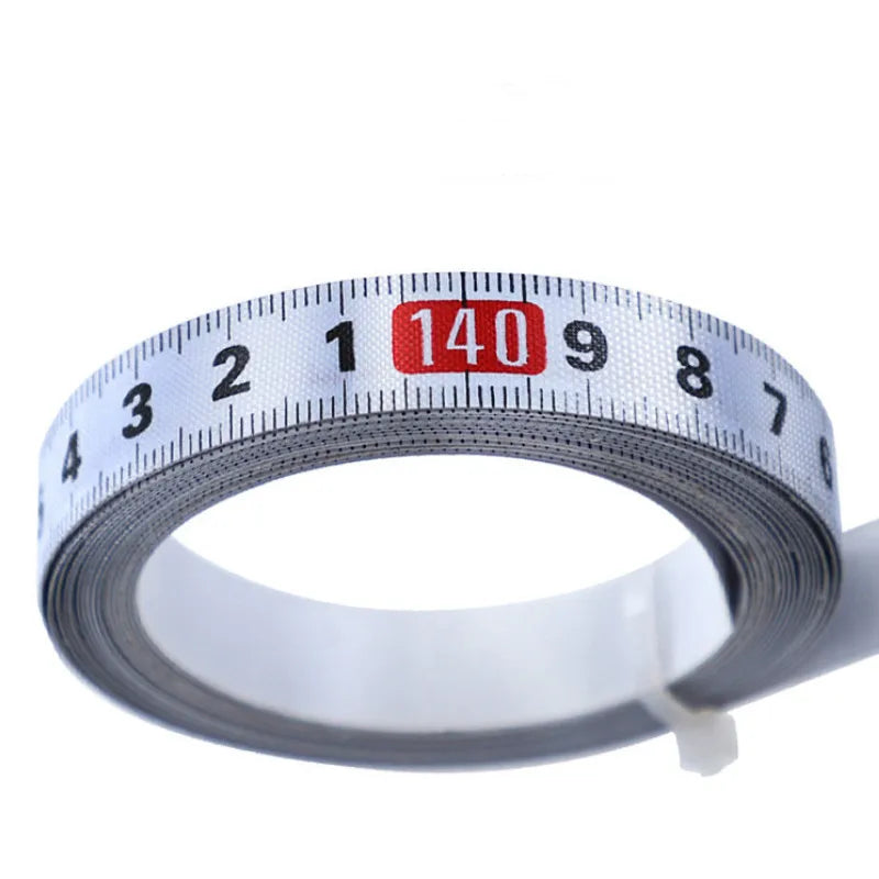 1-5m Stainless Steel Miter Track Tape Measure Self Adhesive Metric Scale Ruler Rust-Proof Durable and Wear-Resistan Ruler