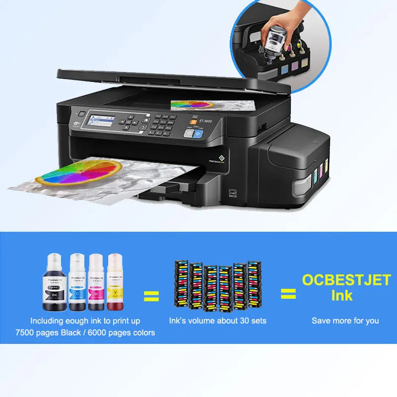 Compatible 502 T502 Refill Ink Bottles for Epson 502 Ink Refill Bottles Use for ET-4760 ET-4750 ET-3850 ET-2850 ET-2760 ET-3760