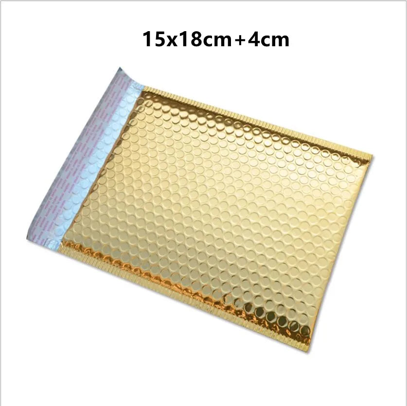 50pcs Rose Gold Poly Bubble Mailer Envelopes Aluminum Foil Padded Envelopes Self Seal Bubble Shipping Mailer Bags