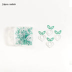 MINKYS Kawaii 10pcs/lot Strawberry Lemon Carrot Metal Paper Clip Christmas Song Decorative Bookmark Binder Clips Stationery