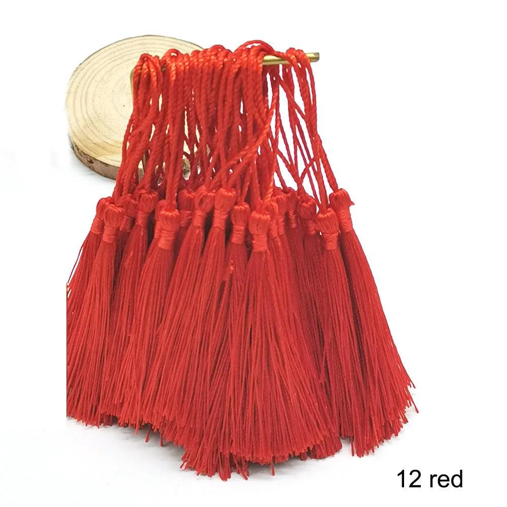 100pcs/lot 13cm Tassel Silk Fringe Silky Floss Bookmark Tassels Mini Tassels For DIY Craft Jewelry Making Souvenir Bookmarks