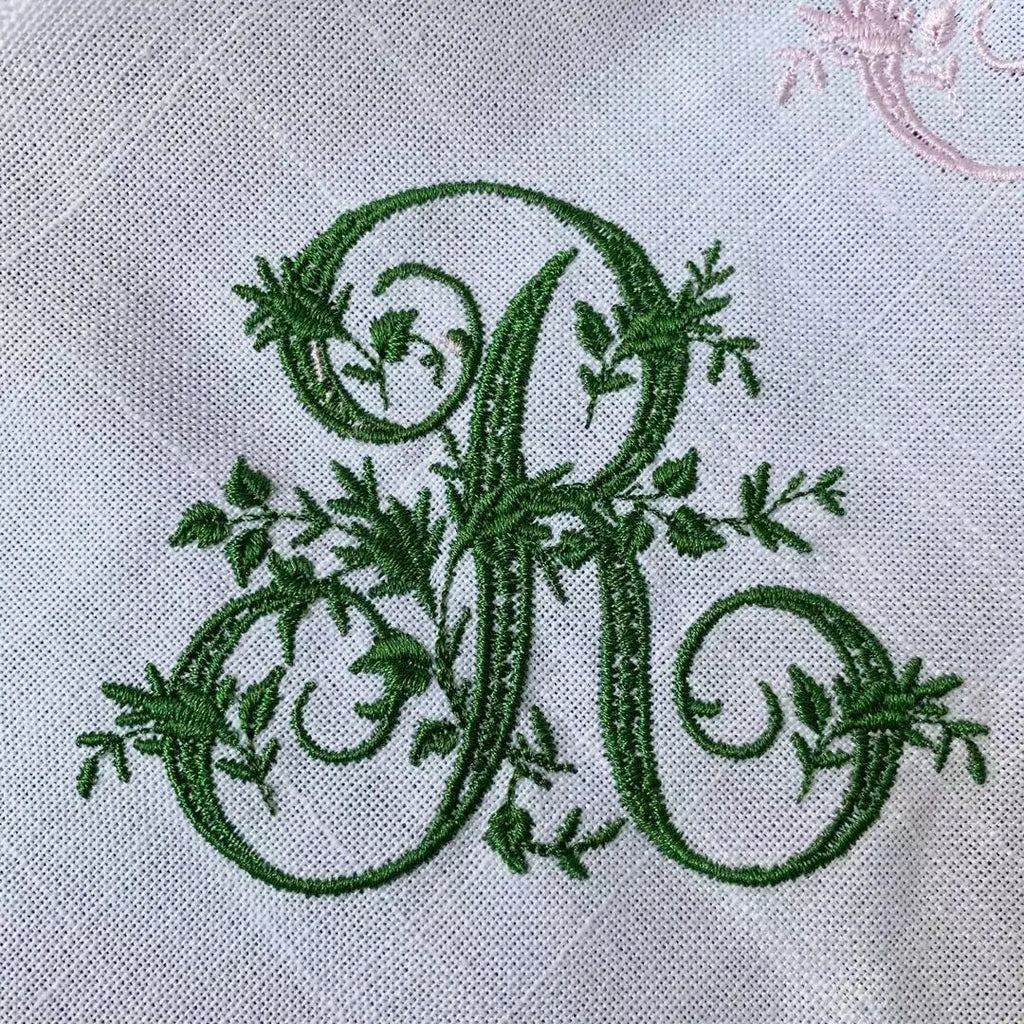 Customized Victorian Monogrammed Embroidered Dinner Napkins Placemat，Elegant Design for Wedding, Party, Gift