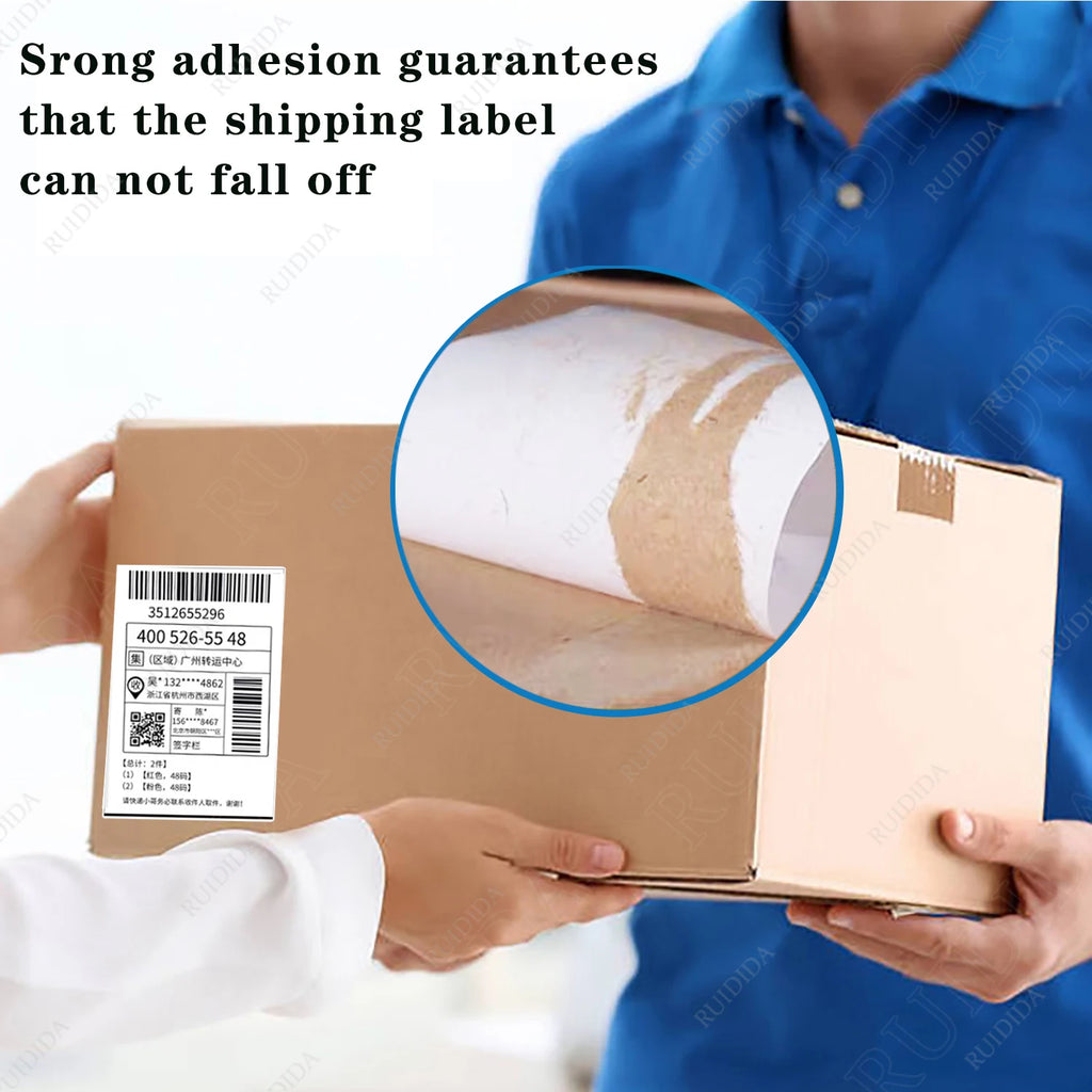Thermal Paper for Printer Folded Thermal Shipping Label Shipping Barcode Sticker 100x100mm 4x4Inch/100x150mm 4X6Inch/76x130mm