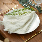Napkin Cotton Gauze 42x42cm Retro Cheesecloth Rustic Table Decoration Muslin Tea Towel Cloth Napkins Wedding Supplies