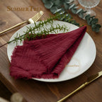 Napkin Cotton Gauze 42x42cm Retro Cheesecloth Rustic Table Decoration Muslin Tea Towel Cloth Napkins Wedding Supplies