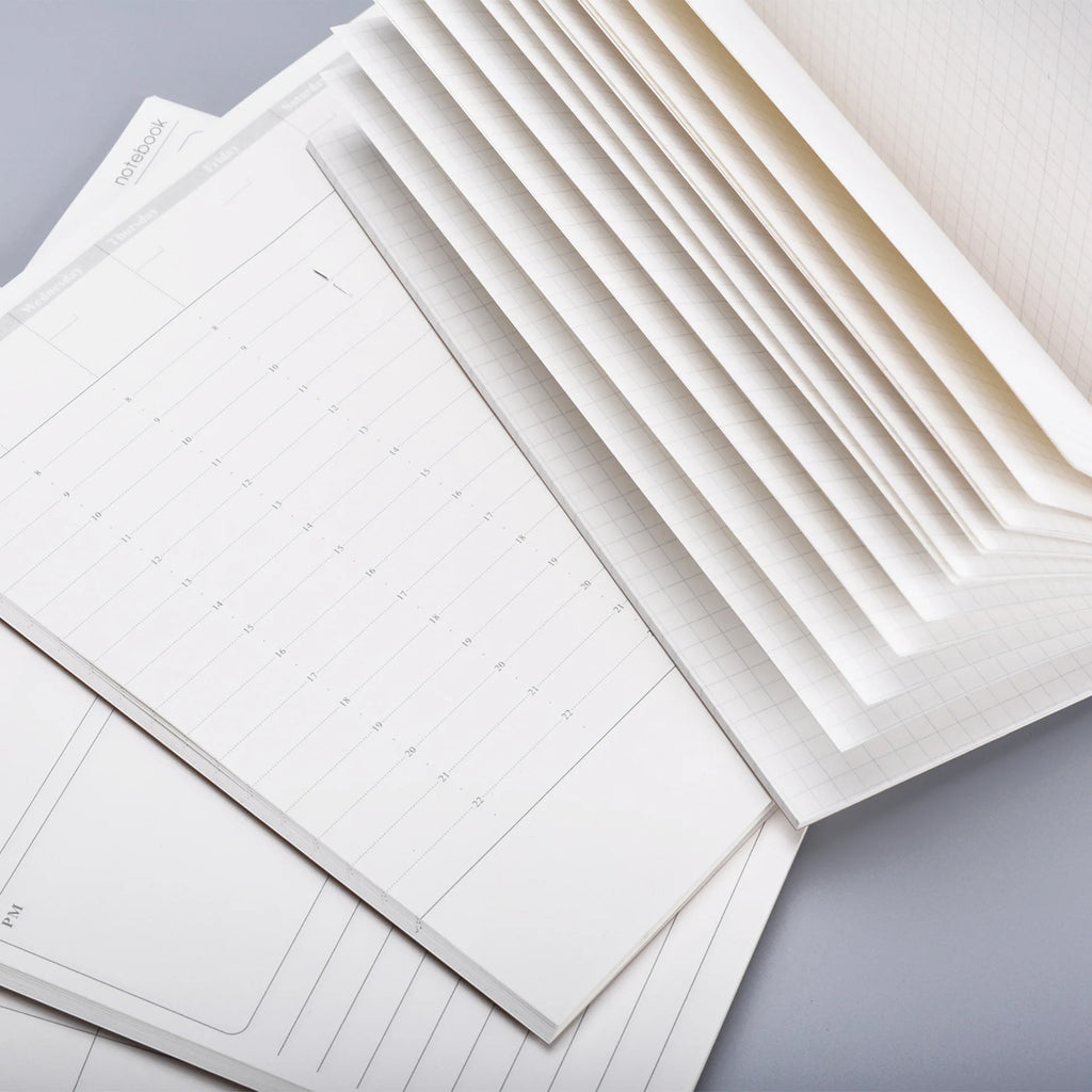 Replace Notebooks DIY Journal Inner Paper Books 4 Sizes 64 Pages Blank/ Graph/ Ruled/ Dot Diary School Office Student Stationery