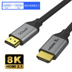 QGeeM 8K HDMI Cable HDMI 2.1 Wire for Xiaomi Xbox Serries X PS5 PS4 Chromebook Laptops 120Hz HDMI Splitter Digital Cable Cord 4K