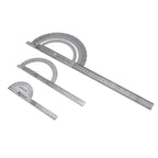 0-180 degree 300mm 12inch steel Protractor steel  30cm goniometer Round Head Stainless Steel General Tool 15cm steel angle ruler