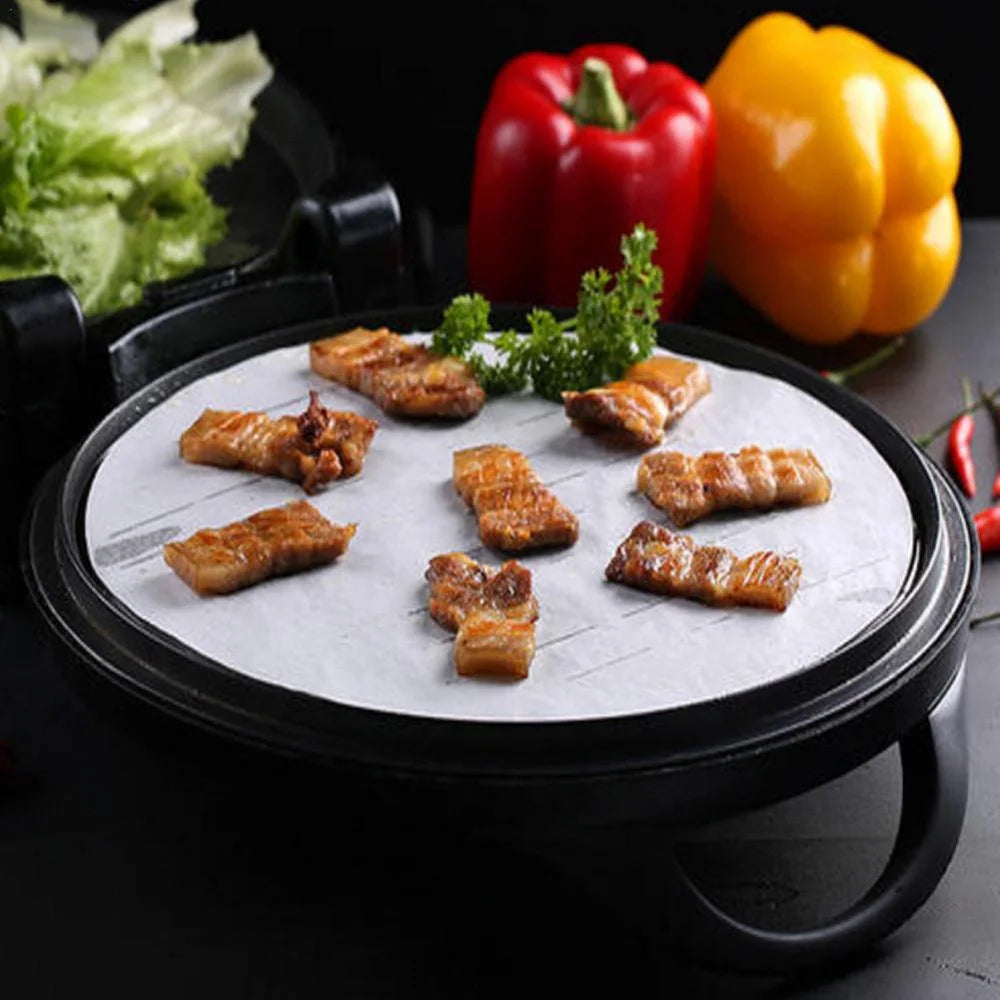 100Pcs Round Baking Sheet 15cm/20cm/23cm Parchment Paper Rounds Dual-Sided Wax Parchment Circles Barbecue Cookie Cooking Tool