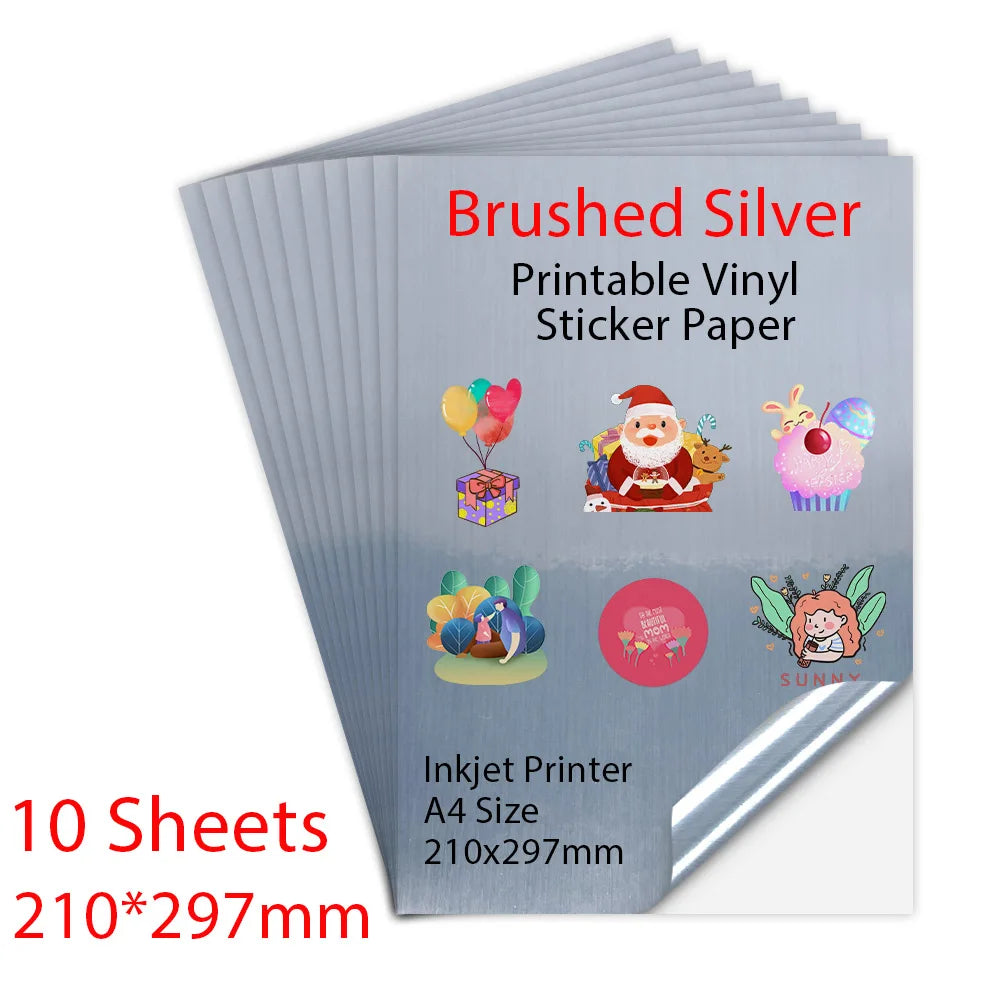 10-100 Sheets A4 self-adhesive Matte Printable Vinyl Sticker Paper for Inkjet printer DIY Crafts Copy Paper Inkjet Printer Paper