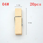 1/20/30/50 PCS Different Sizes 25mm/35mm/44mm/150mm Natural Wooden Clips For Photo Memo Office Clothespin Craft Decoration Pegs