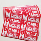 100pcs 130*70mm Large Box Shipping Label in English Fragile Products Sticker Warning Handle With Care/Up/Keep Out of Rain